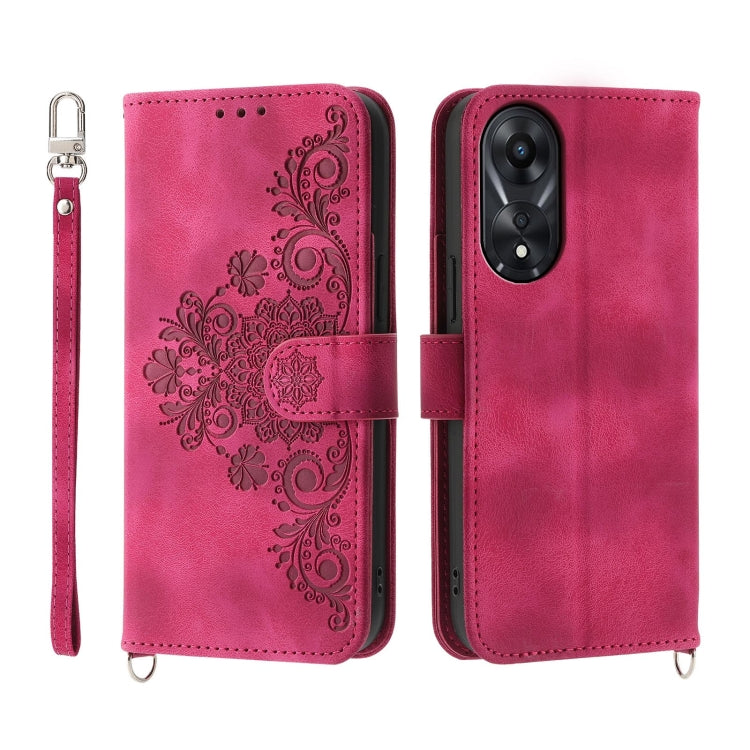 Skin Feel Flowers Embossed Wallet Leather Phone Case, For OPPO A58 4G, For OPPO Reno10 Global / Reno10 Pro Global, For OPPO Reno10 Pro+ 5G, For OPPO A78 5G Global/A58x Global/A1x 5G