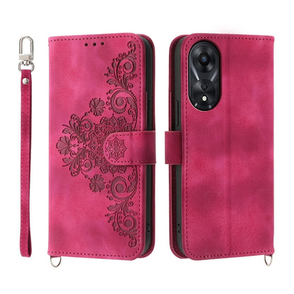 Skin Feel Flowers Embossed Wallet Leather Phone Case, For OPPO A58 4G, For OPPO Reno10 Global / Reno10 Pro Global, For OPPO Reno10 Pro+ 5G, For OPPO A78 5G Global/A58x Global/A1x 5G
