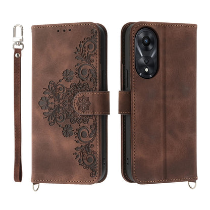Skin Feel Flowers Embossed Wallet Leather Phone Case, For OPPO A58 4G, For OPPO Reno10 Global / Reno10 Pro Global, For OPPO Reno10 Pro+ 5G, For OPPO A78 5G Global/A58x Global/A1x 5G