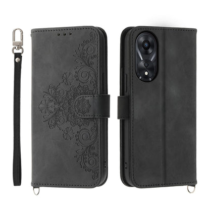 Skin Feel Flowers Embossed Wallet Leather Phone Case, For OPPO A58 4G, For OPPO Reno10 Global / Reno10 Pro Global, For OPPO Reno10 Pro+ 5G, For OPPO A78 5G Global/A58x Global/A1x 5G