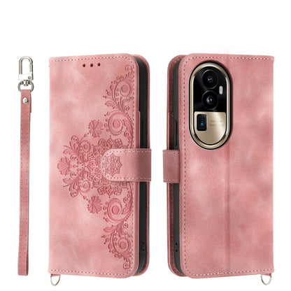 Skin Feel Flowers Embossed Wallet Leather Phone Case, For OPPO A58 4G, For OPPO Reno10 Global / Reno10 Pro Global, For OPPO Reno10 Pro+ 5G, For OPPO A78 5G Global/A58x Global/A1x 5G