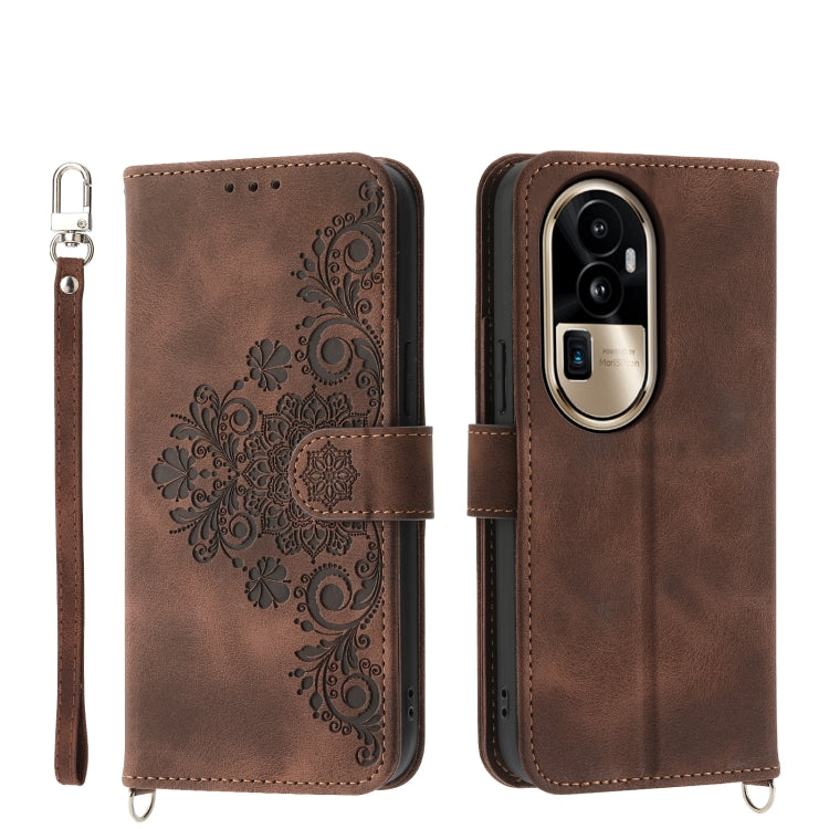 Skin Feel Flowers Embossed Wallet Leather Phone Case, For OPPO A58 4G, For OPPO Reno10 Global / Reno10 Pro Global, For OPPO Reno10 Pro+ 5G, For OPPO A78 5G Global/A58x Global/A1x 5G