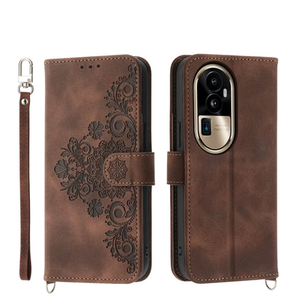 Skin Feel Flowers Embossed Wallet Leather Phone Case, For OPPO A58 4G, For OPPO Reno10 Global / Reno10 Pro Global, For OPPO Reno10 Pro+ 5G, For OPPO A78 5G Global/A58x Global/A1x 5G