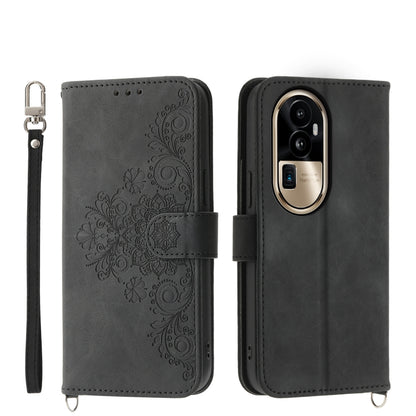 Skin Feel Flowers Embossed Wallet Leather Phone Case, For OPPO A58 4G, For OPPO Reno10 Global / Reno10 Pro Global, For OPPO Reno10 Pro+ 5G, For OPPO A78 5G Global/A58x Global/A1x 5G