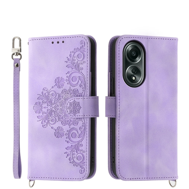 Skin Feel Flowers Embossed Wallet Leather Phone Case, For OPPO A58 4G, For OPPO Reno10 Global / Reno10 Pro Global, For OPPO Reno10 Pro+ 5G, For OPPO A78 5G Global/A58x Global/A1x 5G