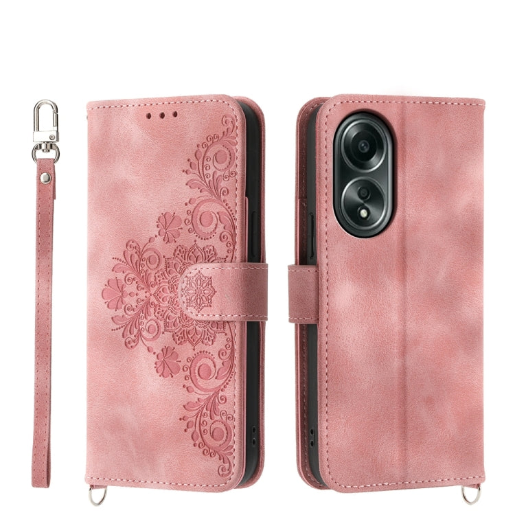 Skin Feel Flowers Embossed Wallet Leather Phone Case, For OPPO A58 4G, For OPPO Reno10 Global / Reno10 Pro Global, For OPPO Reno10 Pro+ 5G, For OPPO A78 5G Global/A58x Global/A1x 5G