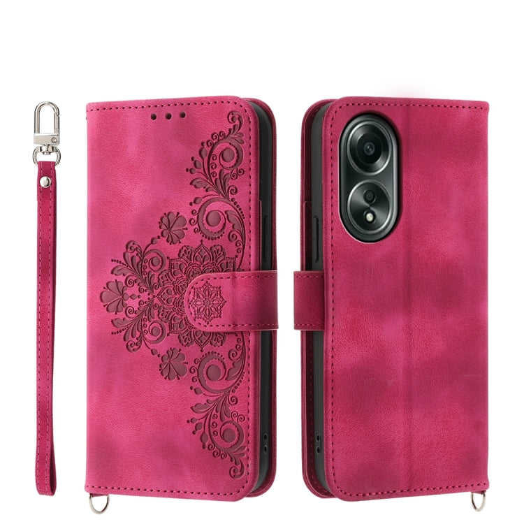 Skin Feel Flowers Embossed Wallet Leather Phone Case, For OPPO A58 4G, For OPPO Reno10 Global / Reno10 Pro Global, For OPPO Reno10 Pro+ 5G, For OPPO A78 5G Global/A58x Global/A1x 5G