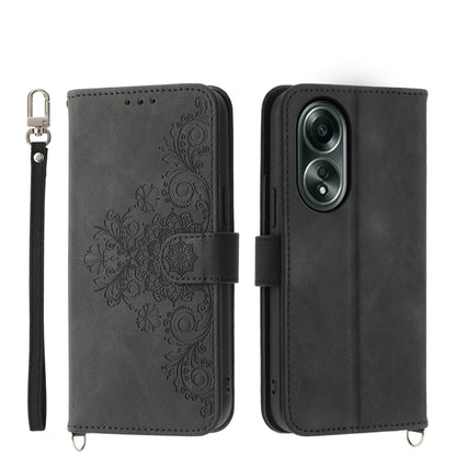 Skin Feel Flowers Embossed Wallet Leather Phone Case, For OPPO A58 4G, For OPPO Reno10 Global / Reno10 Pro Global, For OPPO Reno10 Pro+ 5G, For OPPO A78 5G Global/A58x Global/A1x 5G