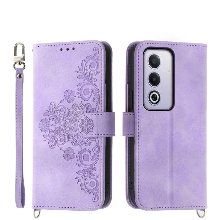 Skin Feel Flowers Embossed Wallet Leather Phone Case, For OPPO A6 Pro 4G / 5G Global / F31 5G, For OPPO Reno14 Global / Reno14 F 5G, For OPPO A5x 5G / A3 4G / 5G / A3x 4G / 5G, For OPPO A5 5G Global / A3 Pro 5G