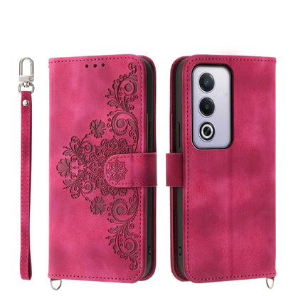 Skin Feel Flowers Embossed Wallet Leather Phone Case, For OPPO A6 Pro 4G / 5G Global / F31 5G, For OPPO Reno14 Global / Reno14 F 5G, For OPPO A5x 5G / A3 4G / 5G / A3x 4G / 5G, For OPPO A5 5G Global / A3 Pro 5G