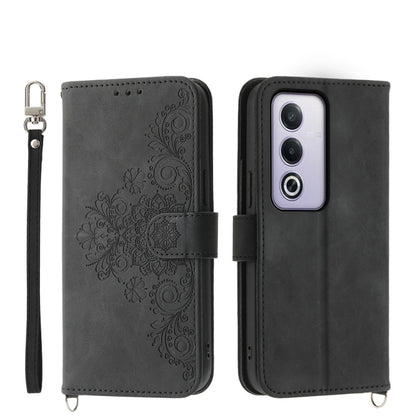 Skin Feel Flowers Embossed Wallet Leather Phone Case, For OPPO A6 Pro 4G / 5G Global / F31 5G, For OPPO Reno14 Global / Reno14 F 5G, For OPPO A5x 5G / A3 4G / 5G / A3x 4G / 5G, For OPPO A5 5G Global / A3 Pro 5G