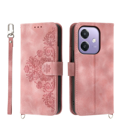 Skin Feel Flowers Embossed Wallet Leather Phone Case, For OPPO A6 Pro 4G / 5G Global / F31 5G, For OPPO Reno14 Global / Reno14 F 5G, For OPPO A5x 5G / A3 4G / 5G / A3x 4G / 5G, For OPPO A5 5G Global / A3 Pro 5G