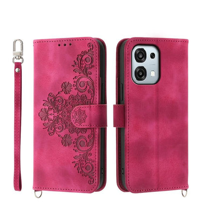 Skin Feel Flowers Embossed Wallet Leather Phone Case, For OPPO A6 Pro 4G / 5G Global / F31 5G, For OPPO Reno14 Global / Reno14 F 5G, For OPPO A5x 5G / A3 4G / 5G / A3x 4G / 5G, For OPPO A5 5G Global / A3 Pro 5G