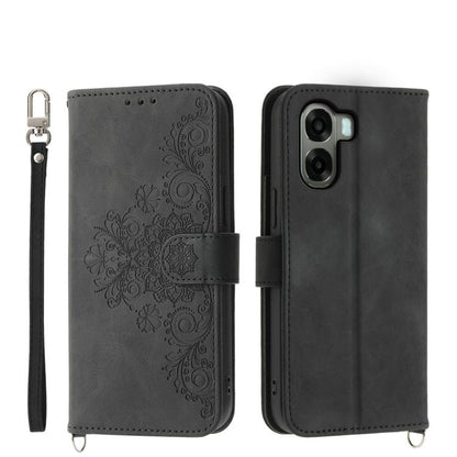 Skin Feel Flowers Embossed Wallet Leather Phone Case, For OPPO Reno16 F 5G / Reno16 FS 5G, For OPPO Reno15 F 5G, For OPPO Reno15 5G / Reno 15c 5G, For OPPO A6x 5G / A6 5G Global