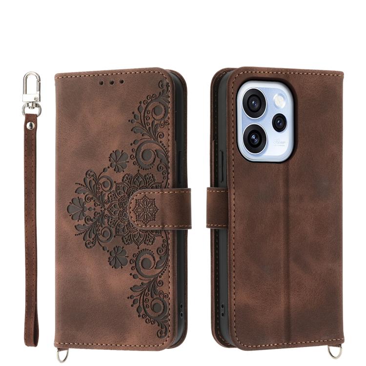 Skin Feel Flowers Embossed Wallet Leather Phone Case, For OPPO Reno16 F 5G / Reno16 FS 5G, For OPPO Reno15 F 5G, For OPPO Reno15 5G / Reno 15c 5G, For OPPO A6x 5G / A6 5G Global