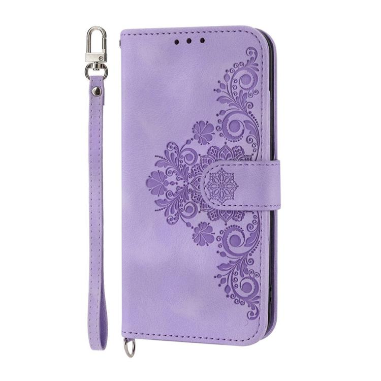 Skin Feel Flowers Embossed Wallet Leather Phone Case, For OPPO Reno16 F 5G / Reno16 FS 5G, For OPPO Reno15 F 5G, For OPPO Reno15 5G / Reno 15c 5G, For OPPO A6x 5G / A6 5G Global