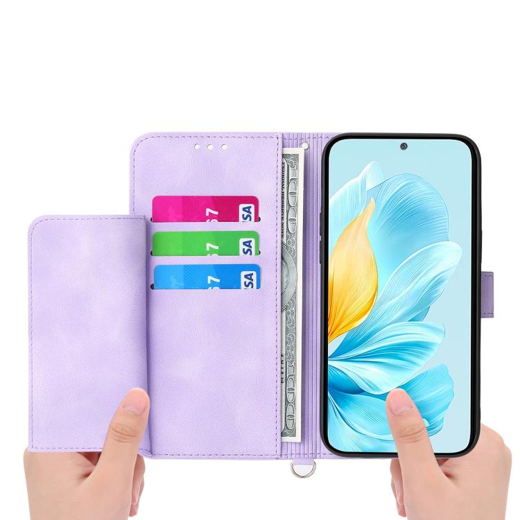 Skin Feel Flowers Embossed Wallet Leather Phone Case, For OPPO Reno16 F 5G / Reno16 FS 5G, For OPPO Reno15 F 5G, For OPPO Reno15 5G / Reno 15c 5G, For OPPO A6x 5G / A6 5G Global