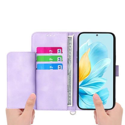 Skin Feel Flowers Embossed Wallet Leather Phone Case, For OPPO Reno16 F 5G / Reno16 FS 5G, For OPPO Reno15 F 5G, For OPPO Reno15 5G / Reno 15c 5G, For OPPO A6x 5G / A6 5G Global