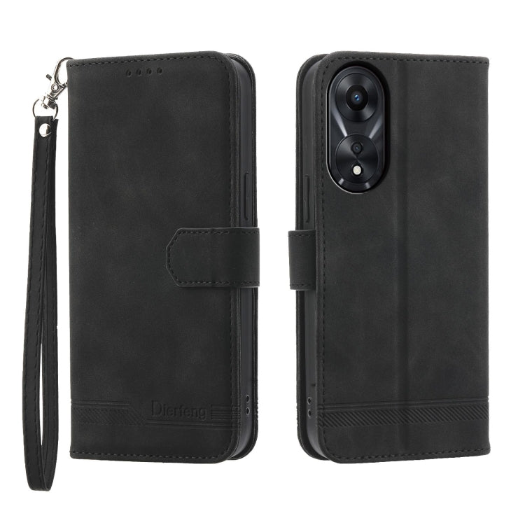 Dierfeng Dream Line TPU Hybrid PU Leather Phone Case, For OPPO A78 5G Global/A58x Global/A1x 5G, For OPPO A79 5G