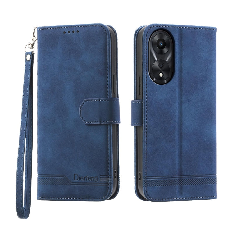 Dierfeng Dream Line TPU Hybrid PU Leather Phone Case, For OPPO A78 5G Global/A58x Global/A1x 5G, For OPPO A79 5G