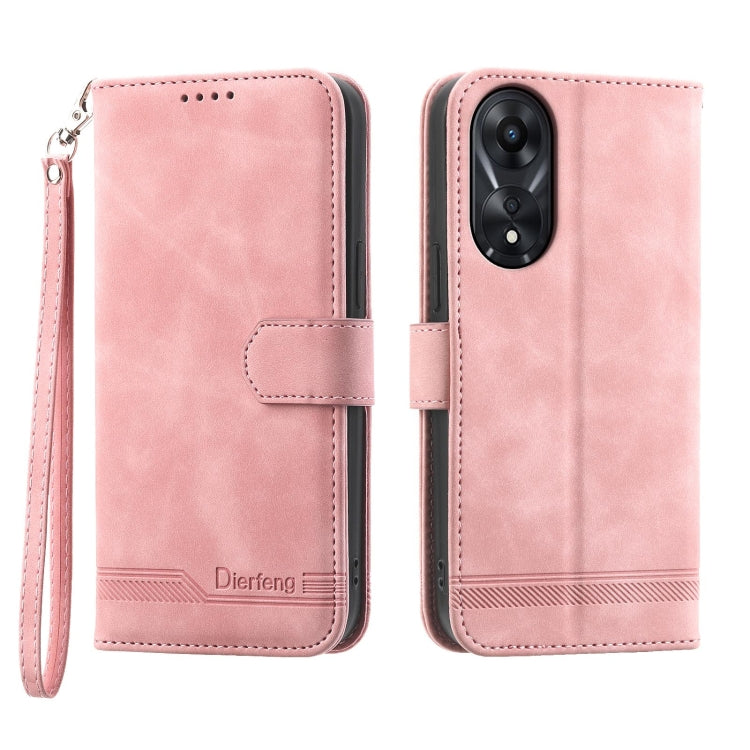 Dierfeng Dream Line TPU Hybrid PU Leather Phone Case, For OPPO A78 5G Global/A58x Global/A1x 5G, For OPPO A79 5G