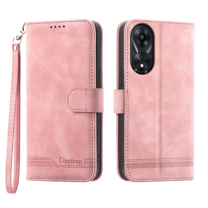 Dierfeng Dream Line TPU Hybrid PU Leather Phone Case, For OPPO A78 5G Global/A58x Global/A1x 5G, For OPPO A79 5G