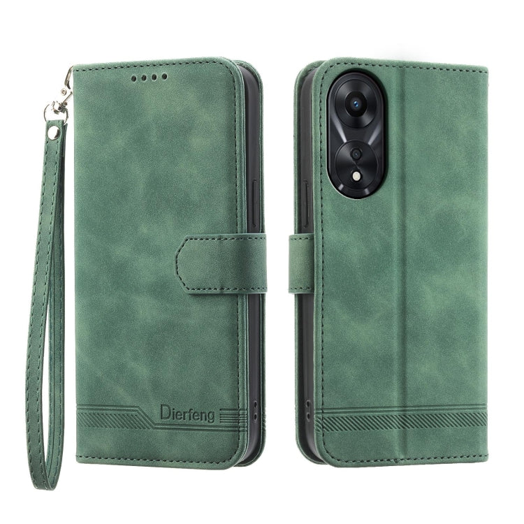 Dierfeng Dream Line TPU Hybrid PU Leather Phone Case, For OPPO A78 5G Global/A58x Global/A1x 5G, For OPPO A79 5G
