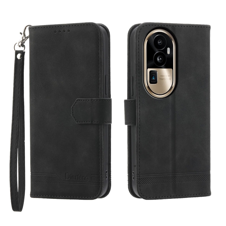 Dierfeng Dream Line TPU Hybrid PU Leather Phone Case, For OPPO A38 4G, For OPPO A58 4G, For OPPO Reno10 Global/Reno10 Pro Global, For OPPO Reno10 Pro+ 5G