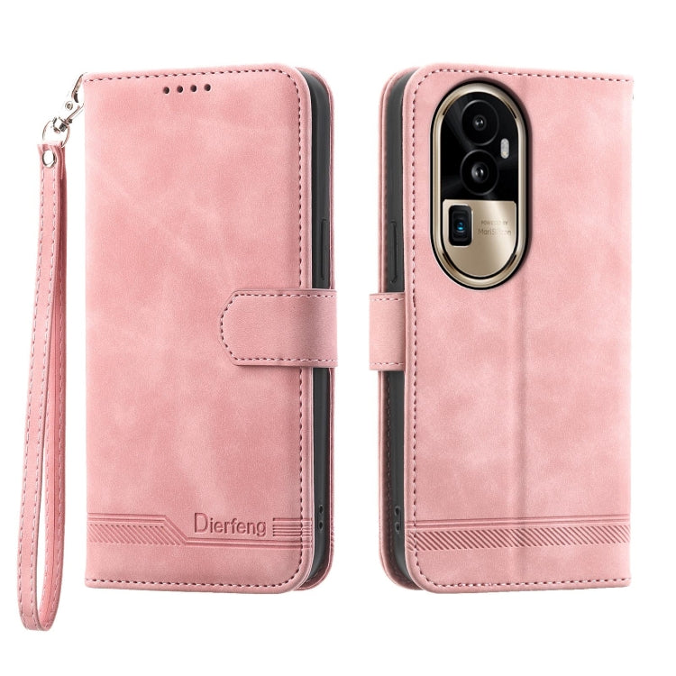 Dierfeng Dream Line TPU Hybrid PU Leather Phone Case, For OPPO A38 4G, For OPPO A58 4G, For OPPO Reno10 Global/Reno10 Pro Global, For OPPO Reno10 Pro+ 5G