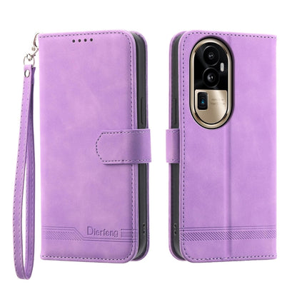 Dierfeng Dream Line TPU Hybrid PU Leather Phone Case, For OPPO A38 4G, For OPPO A58 4G, For OPPO Reno10 Global/Reno10 Pro Global, For OPPO Reno10 Pro+ 5G