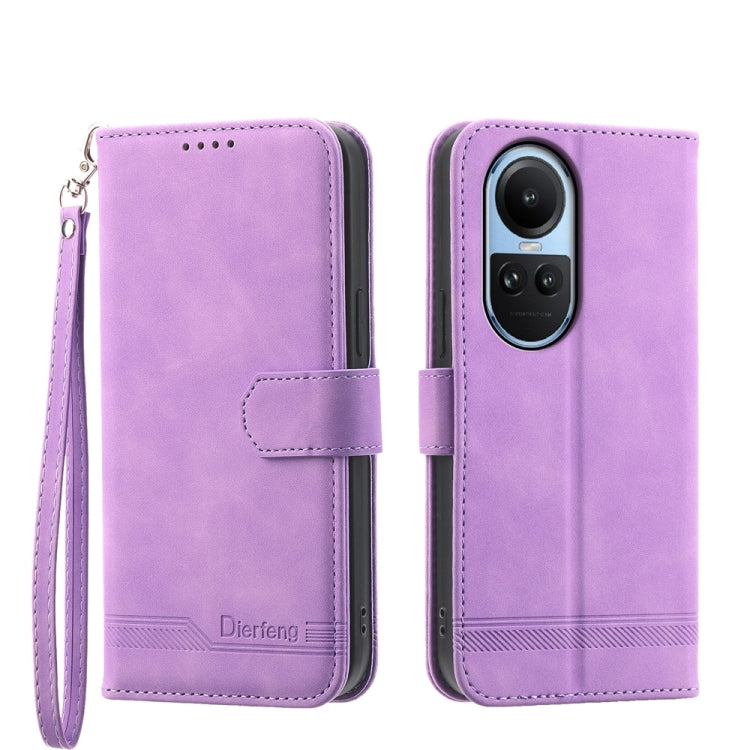 Dierfeng Dream Line TPU Hybrid PU Leather Phone Case, For OPPO A38 4G, For OPPO A58 4G, For OPPO Reno10 Global/Reno10 Pro Global, For OPPO Reno10 Pro+ 5G