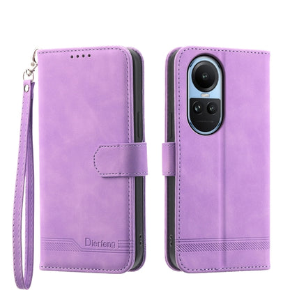 Dierfeng Dream Line TPU Hybrid PU Leather Phone Case, For OPPO A38 4G, For OPPO A58 4G, For OPPO Reno10 Global/Reno10 Pro Global, For OPPO Reno10 Pro+ 5G