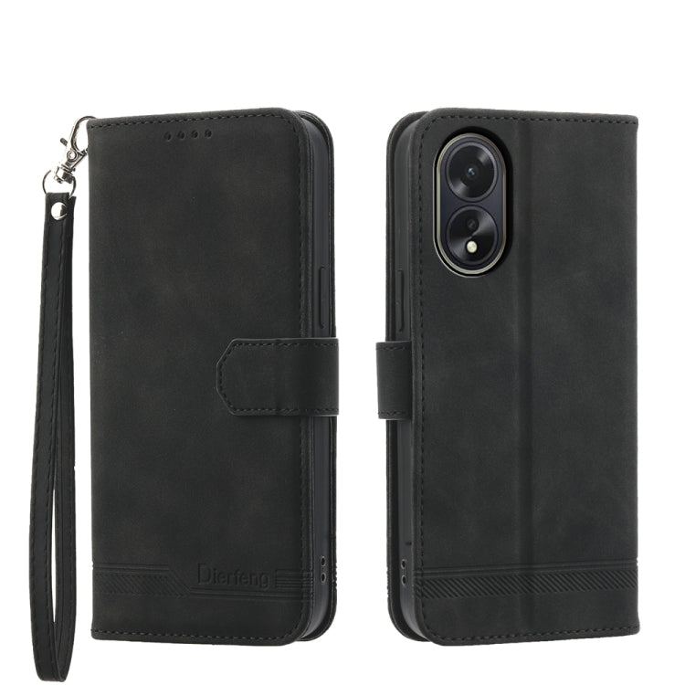 Dierfeng Dream Line TPU Hybrid PU Leather Phone Case, For OPPO A38 4G, For OPPO A58 4G, For OPPO Reno10 Global/Reno10 Pro Global, For OPPO Reno10 Pro+ 5G