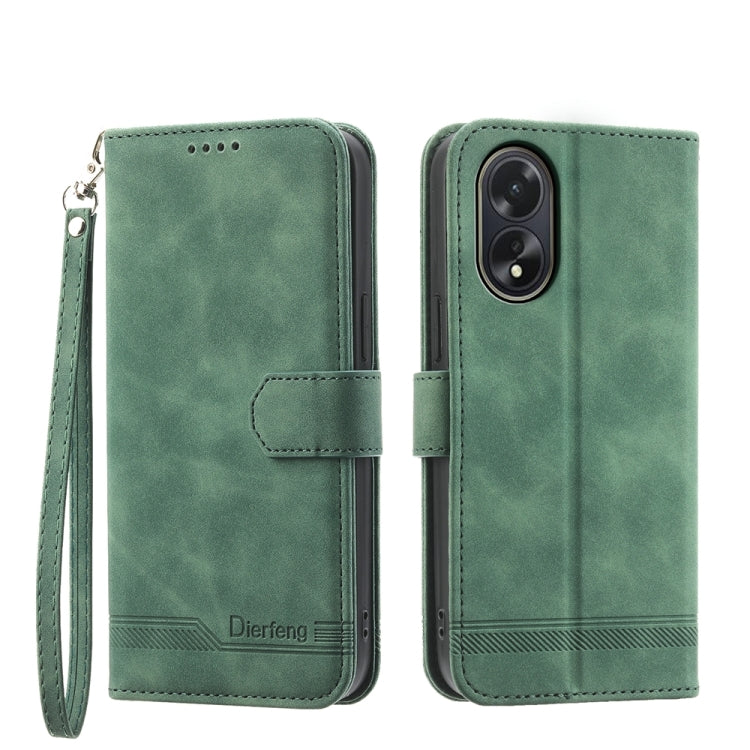 Dierfeng Dream Line TPU Hybrid PU Leather Phone Case, For OPPO A38 4G, For OPPO A58 4G, For OPPO Reno10 Global/Reno10 Pro Global, For OPPO Reno10 Pro+ 5G