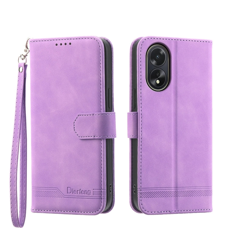 Dierfeng Dream Line TPU Hybrid PU Leather Phone Case, For OPPO A38 4G, For OPPO A58 4G, For OPPO Reno10 Global/Reno10 Pro Global, For OPPO Reno10 Pro+ 5G