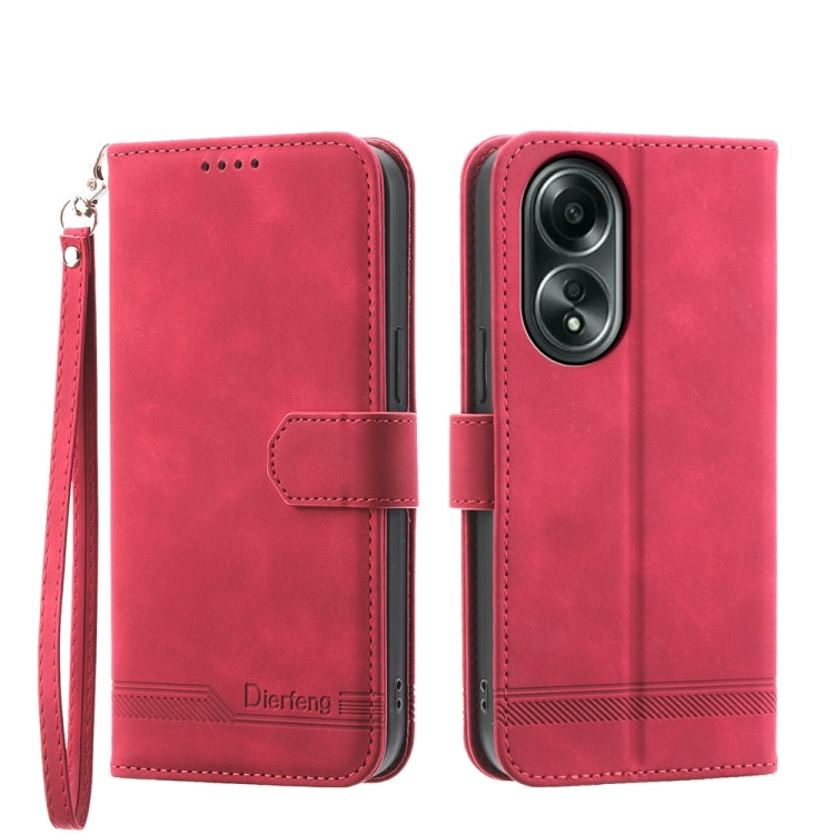 Dierfeng Dream Line TPU Hybrid PU Leather Phone Case, For OPPO A38 4G, For OPPO A58 4G, For OPPO Reno10 Global/Reno10 Pro Global, For OPPO Reno10 Pro+ 5G