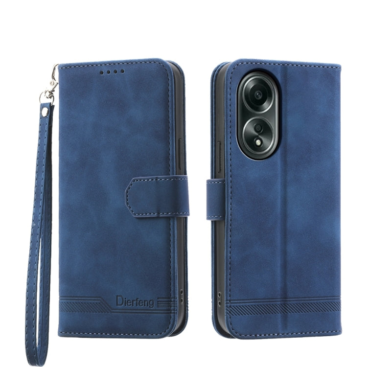 Dierfeng Dream Line TPU Hybrid PU Leather Phone Case, For OPPO A38 4G, For OPPO A58 4G, For OPPO Reno10 Global/Reno10 Pro Global, For OPPO Reno10 Pro+ 5G