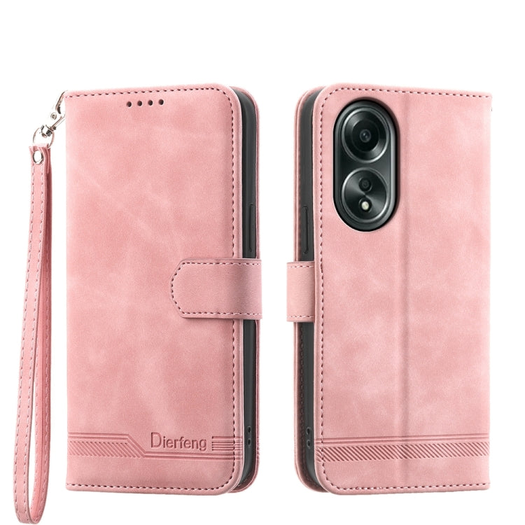 Dierfeng Dream Line TPU Hybrid PU Leather Phone Case, For OPPO A38 4G, For OPPO A58 4G, For OPPO Reno10 Global/Reno10 Pro Global, For OPPO Reno10 Pro+ 5G
