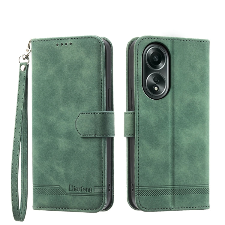 Dierfeng Dream Line TPU Hybrid PU Leather Phone Case, For OPPO A38 4G, For OPPO A58 4G, For OPPO Reno10 Global/Reno10 Pro Global, For OPPO Reno10 Pro+ 5G