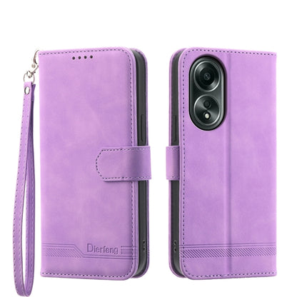 Dierfeng Dream Line TPU Hybrid PU Leather Phone Case, For OPPO A38 4G, For OPPO A58 4G, For OPPO Reno10 Global/Reno10 Pro Global, For OPPO Reno10 Pro+ 5G