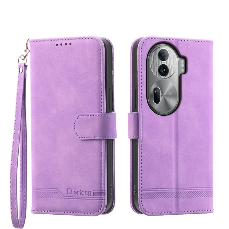 Dierfeng Dream Line TPU Hybrid PU Leather Phone Case, For OPPO Reno13 F 4G / 5G, For OPPO Reno11 Pro China, For OPPO Reno11 China, For OPPO A2