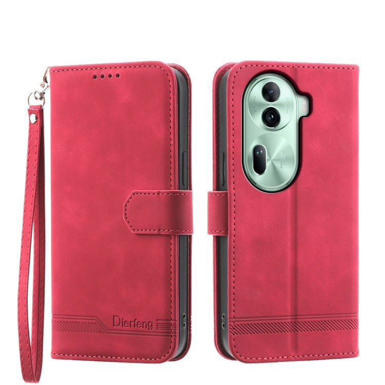 Dierfeng Dream Line TPU Hybrid PU Leather Phone Case, For OPPO Reno13 F 4G / 5G, For OPPO Reno11 Pro China, For OPPO Reno11 China, For OPPO A2