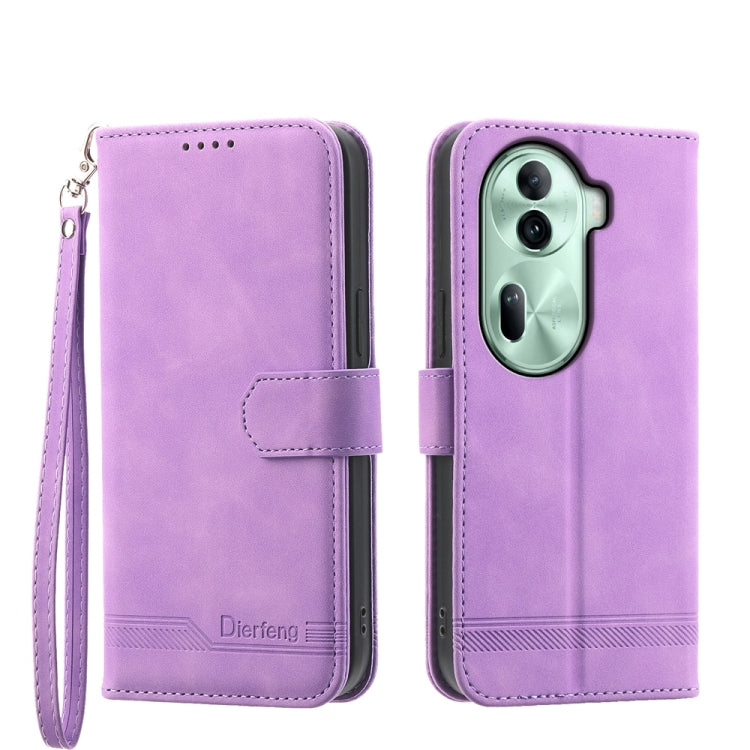Dierfeng Dream Line TPU Hybrid PU Leather Phone Case, For OPPO Reno13 F 4G / 5G, For OPPO Reno11 Pro China, For OPPO Reno11 China, For OPPO A2