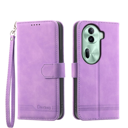 Dierfeng Dream Line TPU Hybrid PU Leather Phone Case, For OPPO Reno13 F 4G / 5G, For OPPO Reno11 Pro China, For OPPO Reno11 China, For OPPO A2