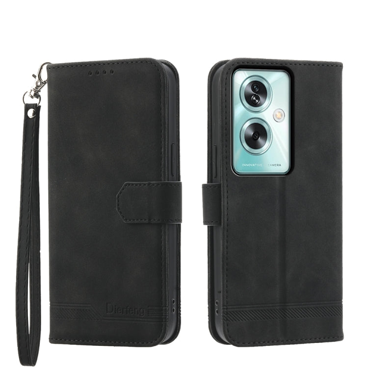 Dierfeng Dream Line TPU Hybrid PU Leather Phone Case, For OPPO A78 5G Global/A58x Global/A1x 5G, For OPPO A79 5G