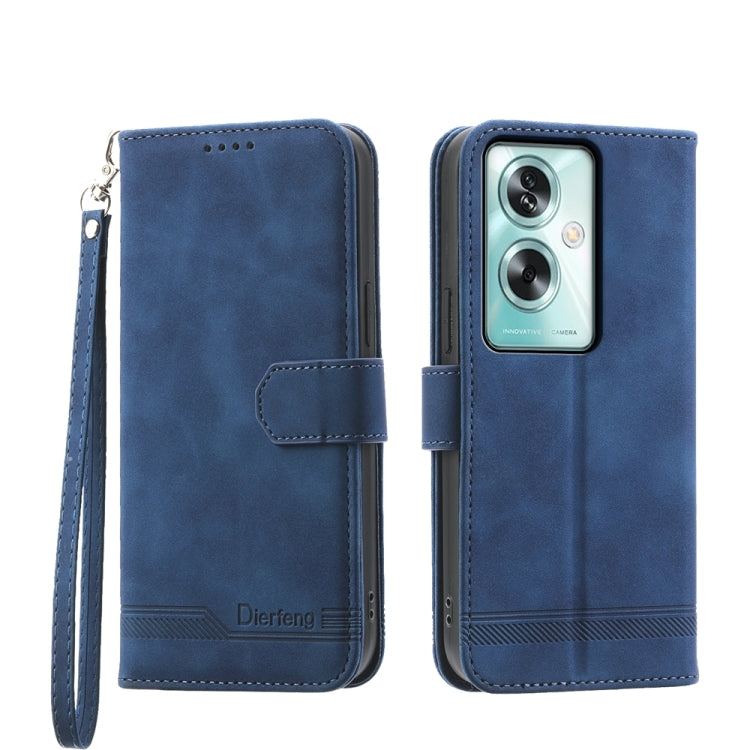 Dierfeng Dream Line TPU Hybrid PU Leather Phone Case, For OPPO A78 5G Global/A58x Global/A1x 5G, For OPPO A79 5G
