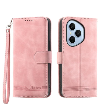 Dierfeng Dream Line TPU Hybrid PU Leather Phone Case, For OPPO Reno14 Global / Reno14 F 5G, For OPPO A5x 5G / A3 4G / 5G / A3x 4G / 5G, For OPPO A5 5G Global / A3 Pro 5G, For OPPO A5 PRO 5G Global