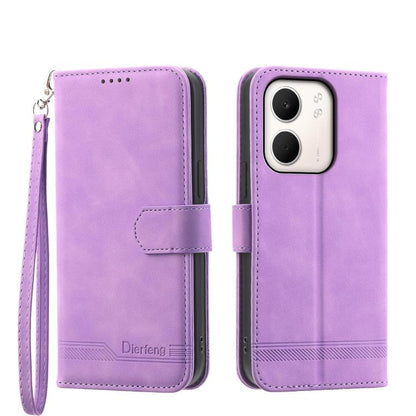 Dierfeng Dream Line TPU Hybrid PU Leather Phone Case, For OPPO Reno14 Global / Reno14 F 5G, For OPPO A5x 5G / A3 4G / 5G / A3x 4G / 5G, For OPPO A5 5G Global / A3 Pro 5G, For OPPO A5 PRO 5G Global