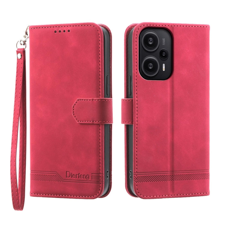 Dierfeng Dream Line TPU + PU Leather Phone Case, For Xiaomi Redmi Note 13 Pro+, For Xiaomi Redmi Note 13 Pro 5G, For Xiaomi 13T, For Xiaomi Redmi Note 12 Turbo 5G/Poco F5