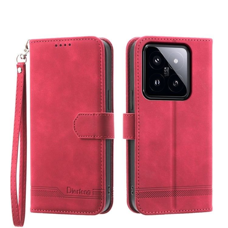 Dierfeng Dream Line TPU + PU Leather Phone Case, For Xiaomi 14 Pro, For Xiaomi 14, For Xiaomi Redmi Note 13 5G, For Xiaomi Redmi 13C